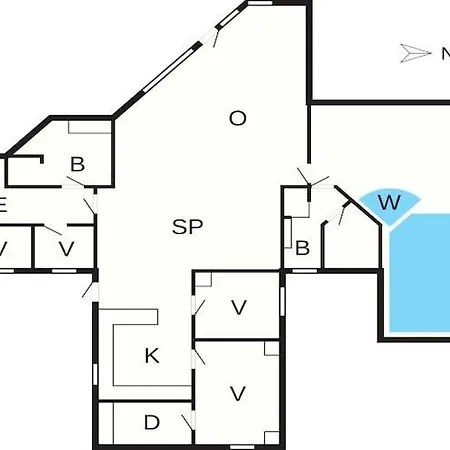 瓦格吕斯2号六卧室度假屋 度假居 *